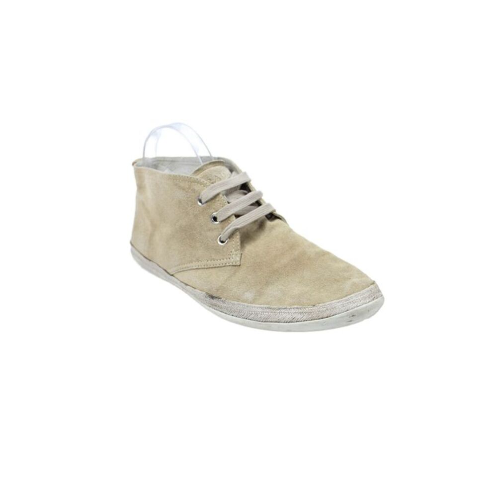 Prada Sport Mens Lace Up Round Toe Suede Sneakers Brown Gray Size 7